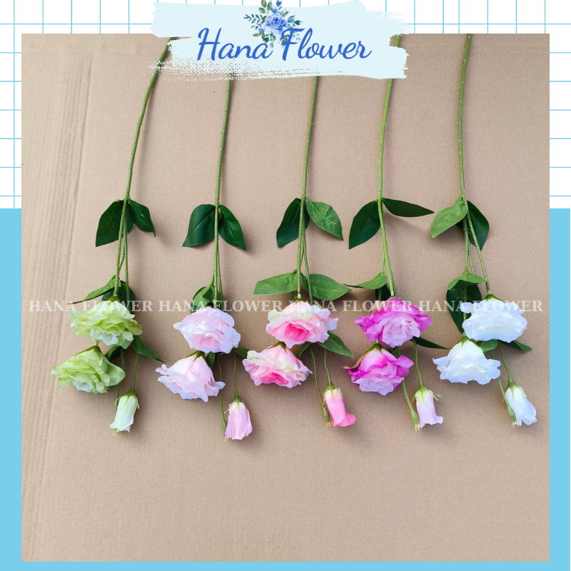 Hoa cát tường, hoa giả để bàn, cành lan tường lụa 2 bông 1 nụ trang trí nhà cửa - Hana Flower | BigBuy360 - bigbuy360.vn