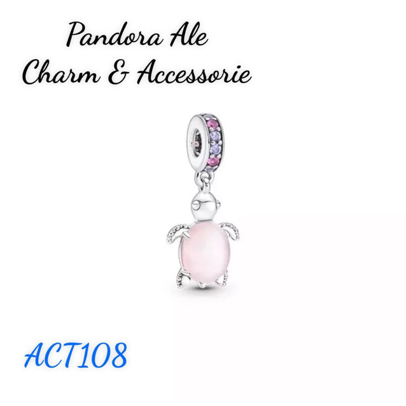 CHARM PAN ALE TREO CON RÙA ĐÍNH ĐÁ HỒNG