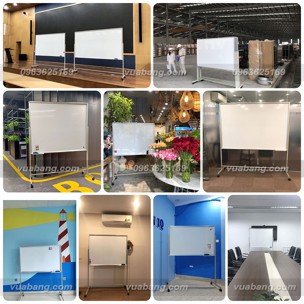 Bảng Từ Trắng Có Chân Di Động Viết Bút Lông