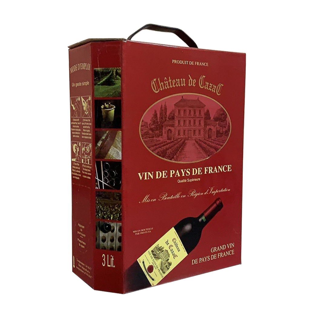 VANG BỊCH CHÂTEAU DE CAZAC 3 Lít