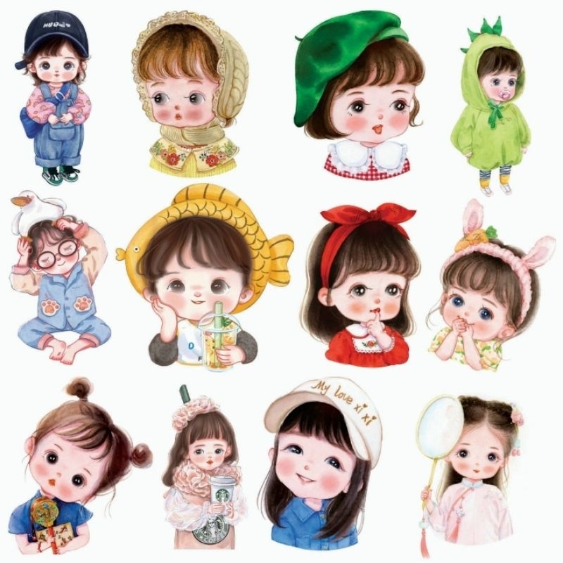 Hình in áo, ủi nhiệt. Búp bê CHIBI 3