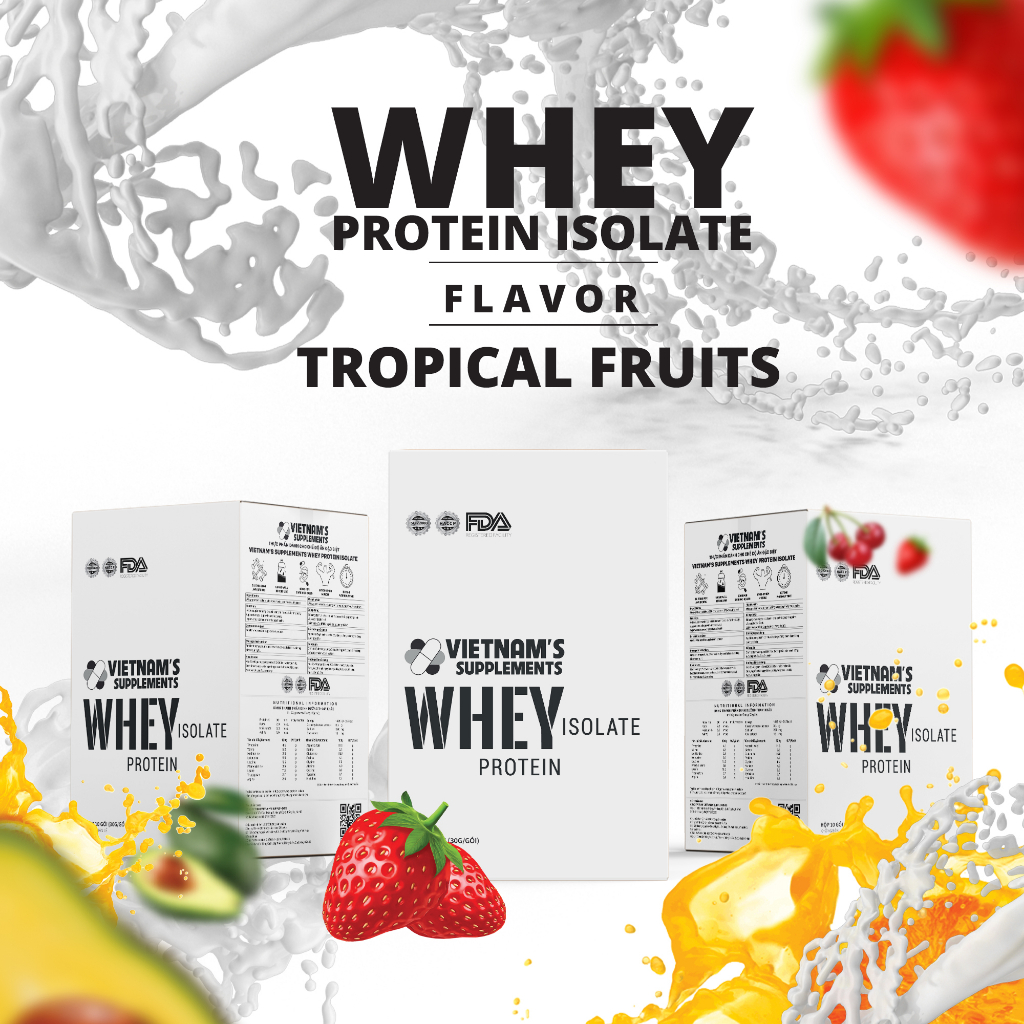 Whey Protein Isolate gói dùng 1 lần tiện dụng ( hộp 10 gói 300 gram )