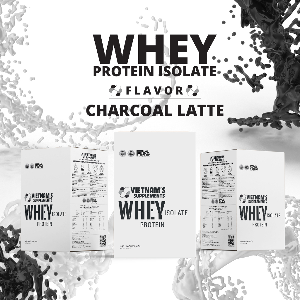 Whey Protein Isolate gói dùng 1 lần tiện dụng ( hộp 10 gói 300 gram )