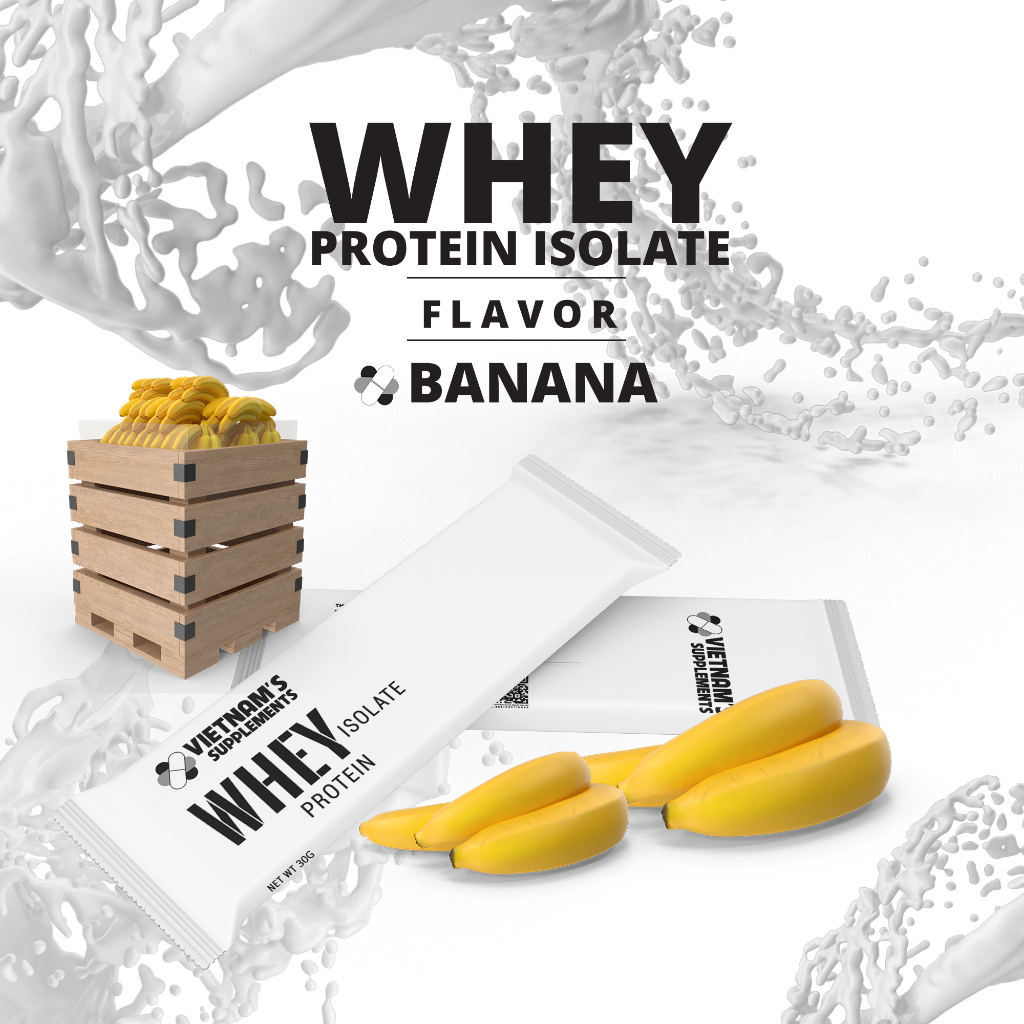 Whey Protein Isolate gói dùng 1 lần tiện dụng ( 1 gói 30 gram )