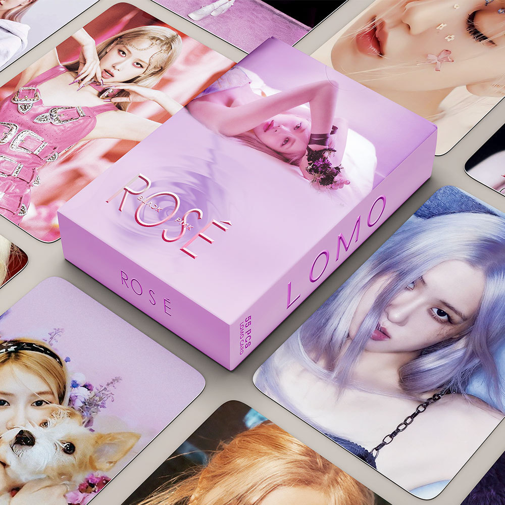 Hộp 54 Lomo Card ca sĩ Rosé thành viên Blackpink album ảnh bo góc 2023
