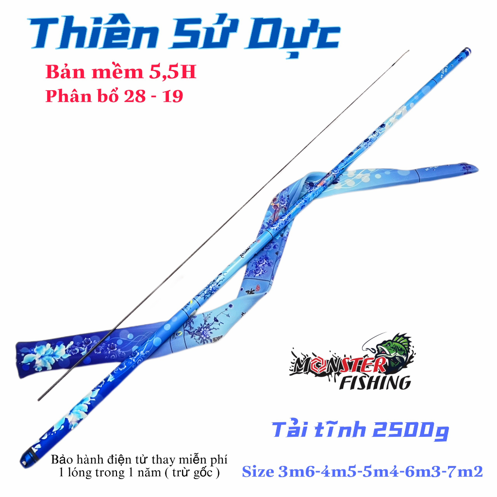 Cần câu Thiên Sứ Dực 5.5H Chính Hãng - Tặng kèm ngọn phụ