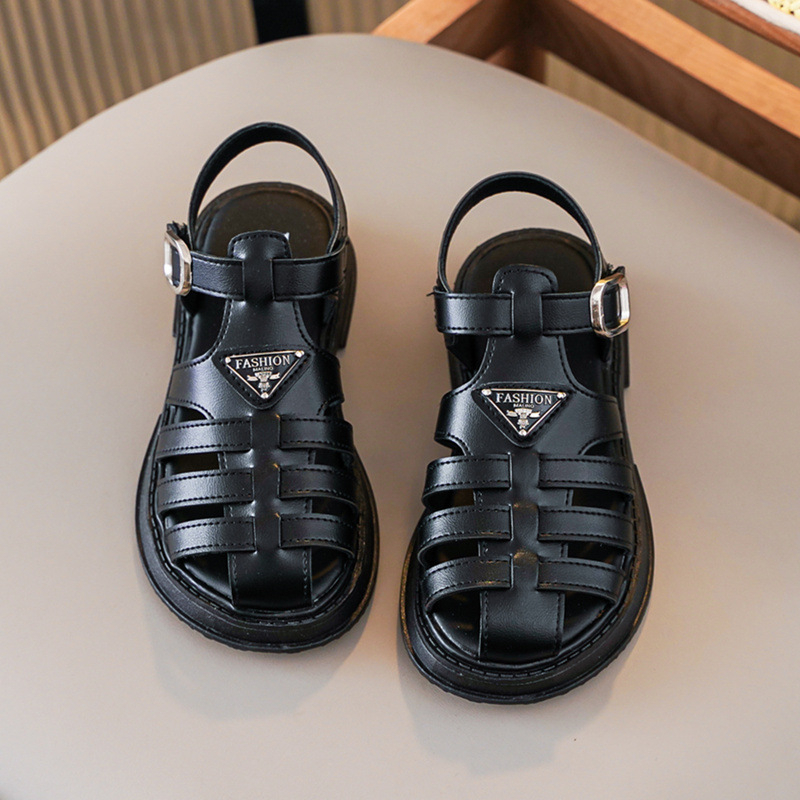 Xăng đan Quai Dán Đế Mềm Chống Trượt Phong Cách Vintage Dành Cho Bé 2-16, Sandal Rọ Cho Bé Da Mềm Êm