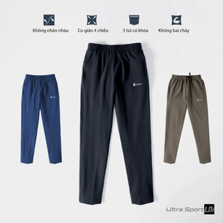 Quần gió Ultra Sport 1 lớp dày, chống nước, co giãn 4 chiều( 3 túi khoá)