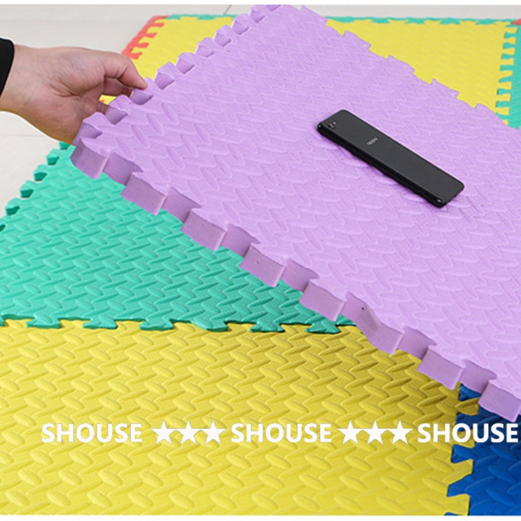 Thảm Xốp Ghép lót sàn 60x60 cm miếng dày 1cm tấm trải sàn cho bé vân gỗ gấp gọn xpe