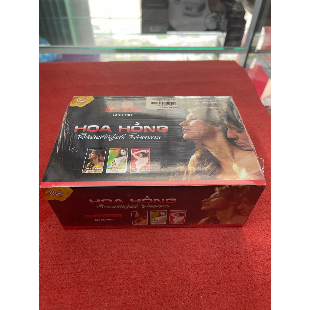Bao cao su trơn Hoa Hồng, nguyên liệu nhập khẩu từ Thái Lan Hộp 10 Cái