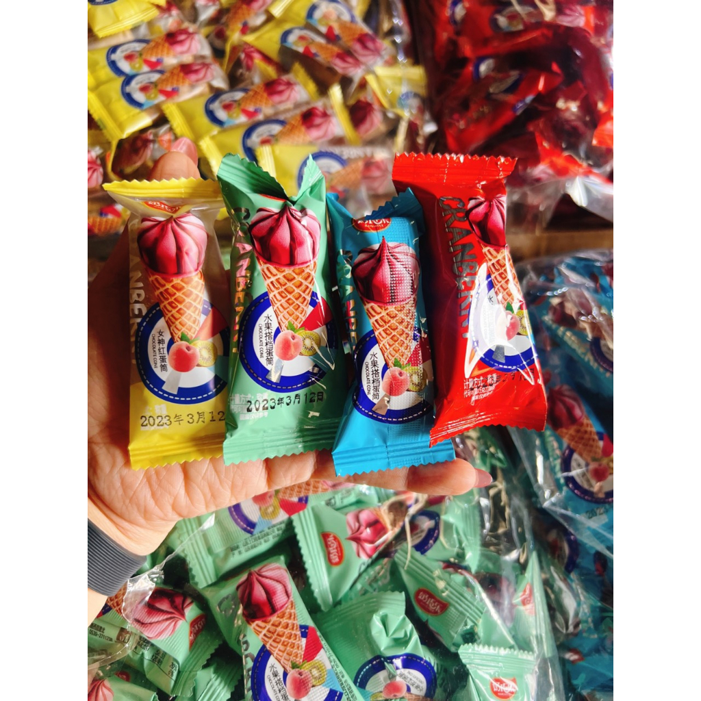 Bánh ốc quế nhân Kem Socola Hộp 500g