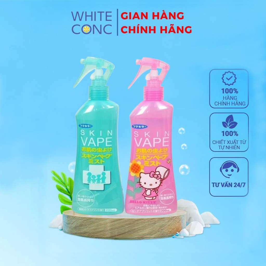 Xịt chống muỗi và côn trùng Skin Vape Nhật Bản 200ml