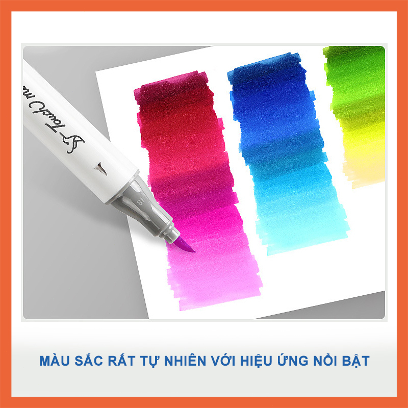 Bút dạ màu marker highlight 2 đầu, set 40/60/80 màu bút dạ 2 đầu bằng lông dùng để vẽ tranh nghệ thuật