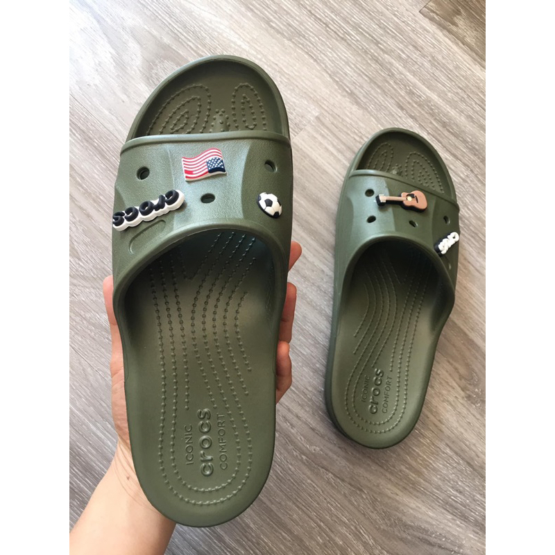 Dép Crocs hàng xuất dư lỗi nhẹ xài cực bền + kèm 4 Jibiz Unisex