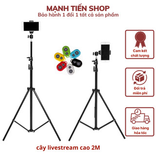 Giá Đỡ Điện Thoại Chụp Ảnh, Quay Video, Chân Máy Tripod Cây Livestream Có Kẹp Chắc Chắn