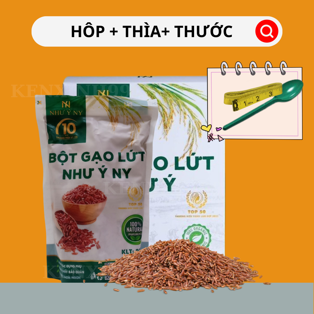 Bột Gạo Lứt NY Giảm Cân Lợi Sữa Organic Như Ý Hộp 800gr