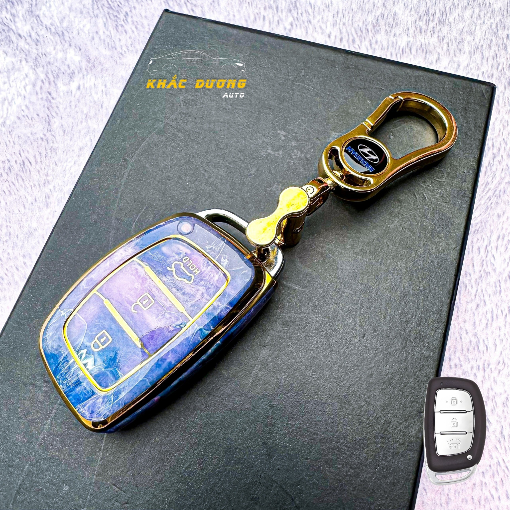Ốp chìa khoá HYUNDAI I10 ELANTRA TUCSON vân đá hoa cương cao cấp sang trọng