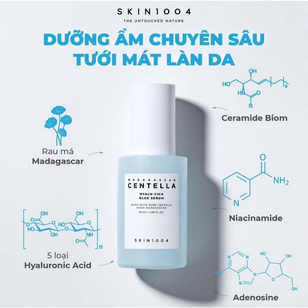 Tinh chất Skin1004 Madagascar Centella Hyalu-Cica Blue Serum 50ml