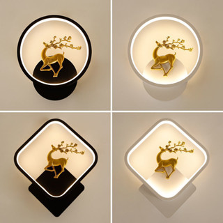 Đèn Treo Tường LED Hình Con Hươu Vàng Trang Trí Phòng Ngủ, Cầu Thang Hiện Đại Sang Trọng (BH 2 Năm)