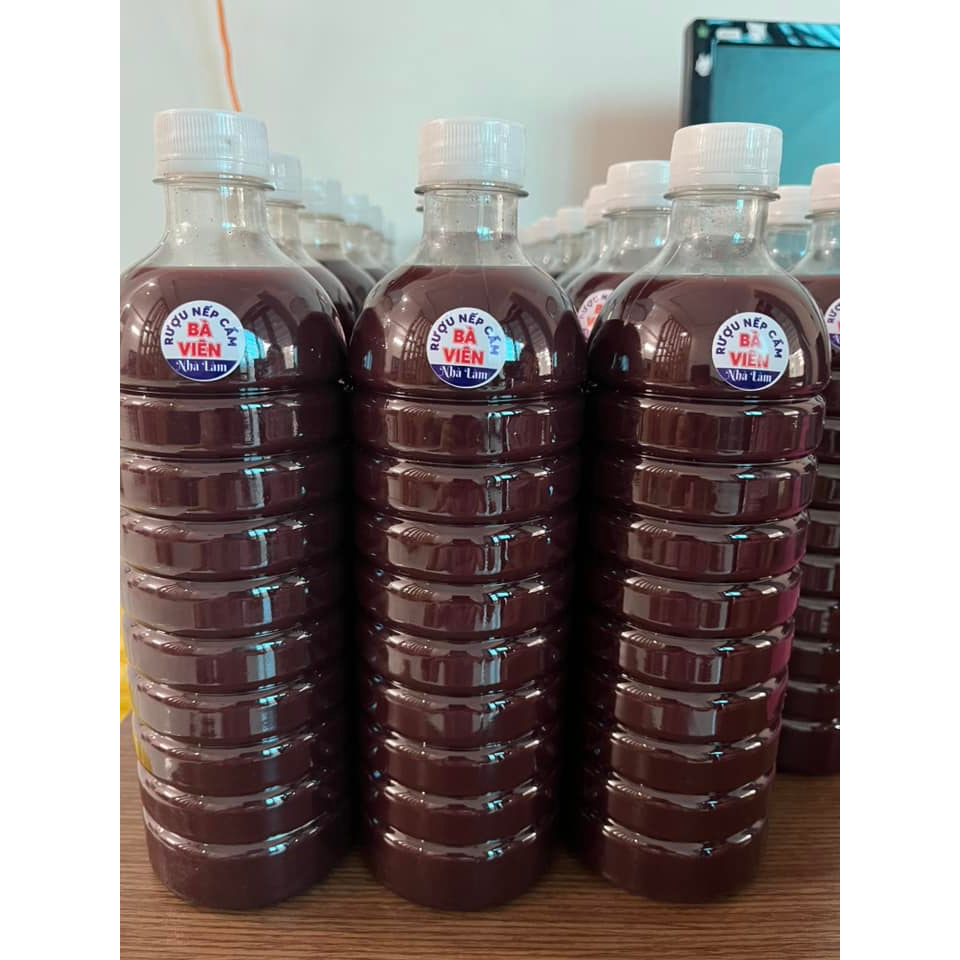 1L Rượu nếp cẩm nguyên chất nhà làm, sạch sẽ và an toàn