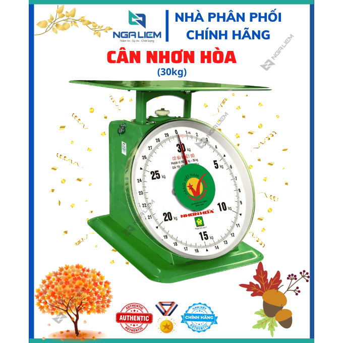 Cân đồng hồ Nhơn Hòa 30KG mặt số 9" [Hàng chính hãng/ Chất lượng cao]