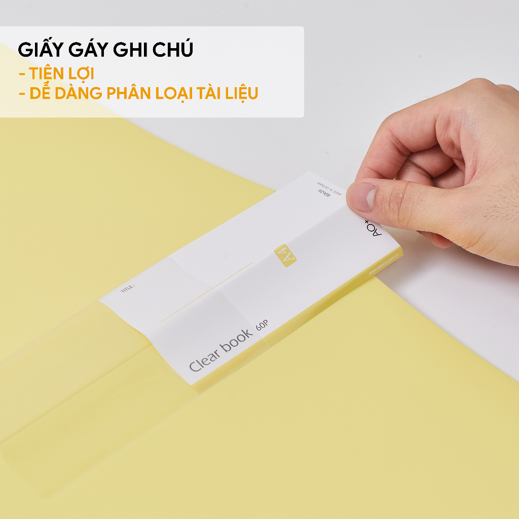 Bìa Lá A4 Every  AO+, Túi dày 0.05 mm, có giấy gáy,