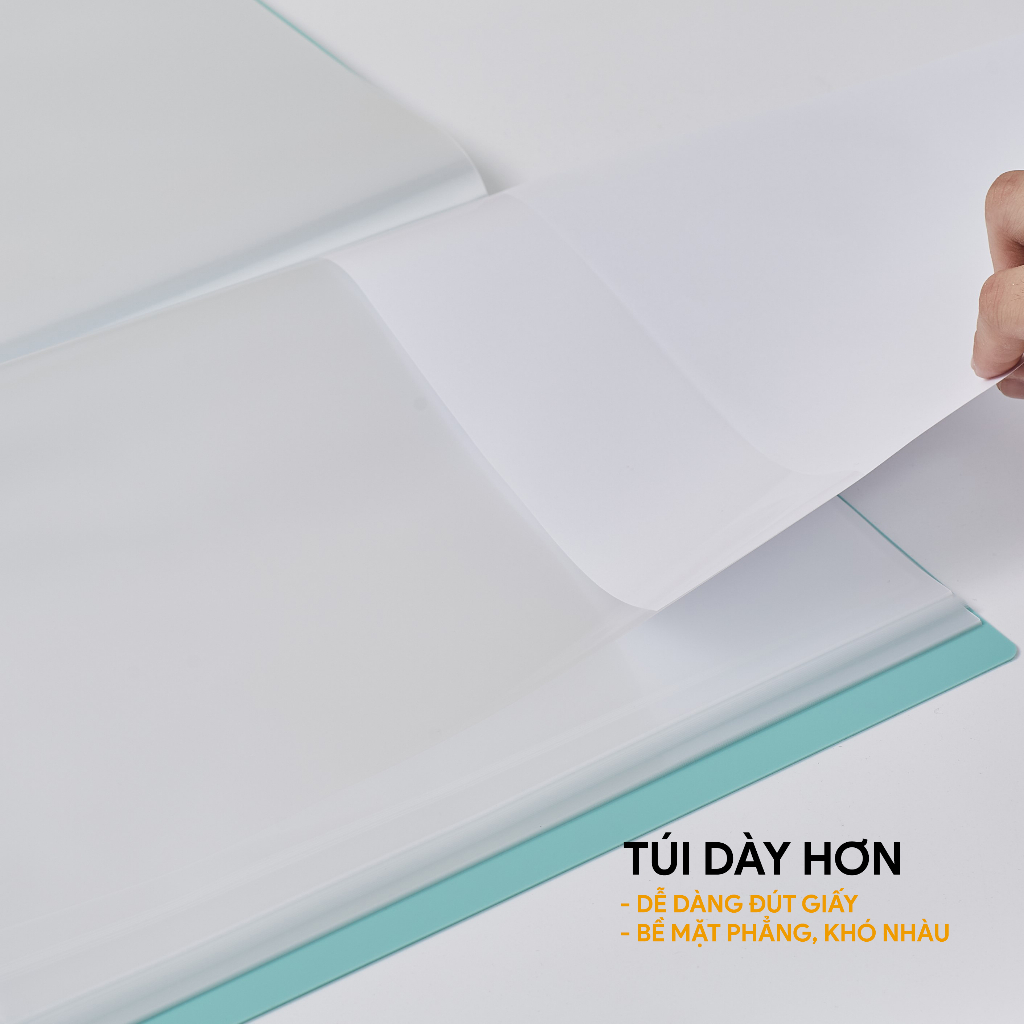 Bìa Lá A4 Every  AO+, Túi dày 0.05 mm, có giấy gáy,