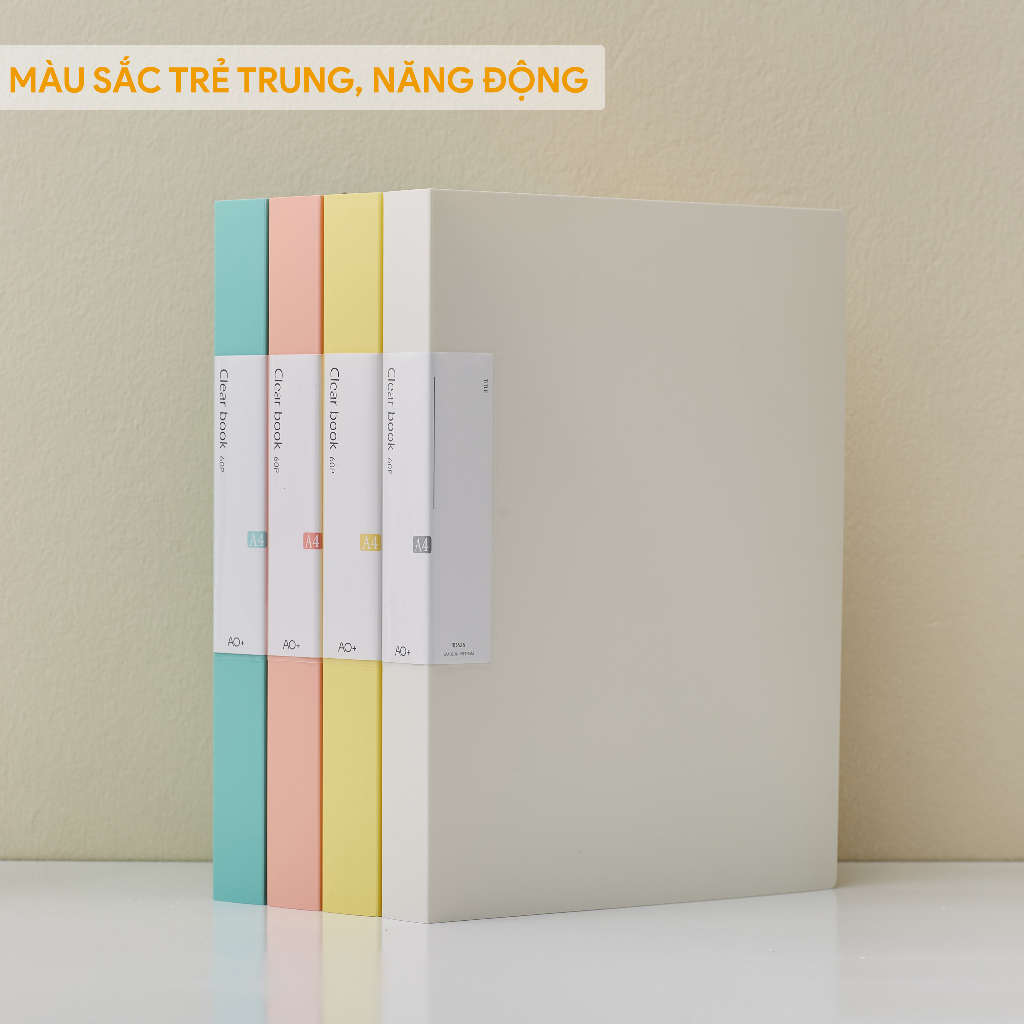 Bìa Lá A4 Every  AO+, Túi dày 0.05 mm, có giấy gáy,