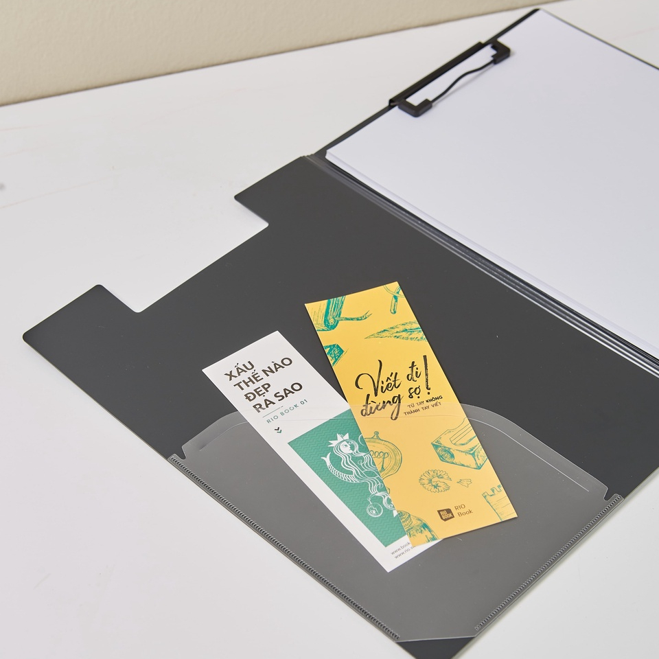 Bìa kẹp trình ký nhựa PP, A4, thương hiệu AO+