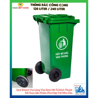 Thùng Rác Công Cộng 120L/240L Có Bánh Xe Lớn - nhựa Hiệp Thành