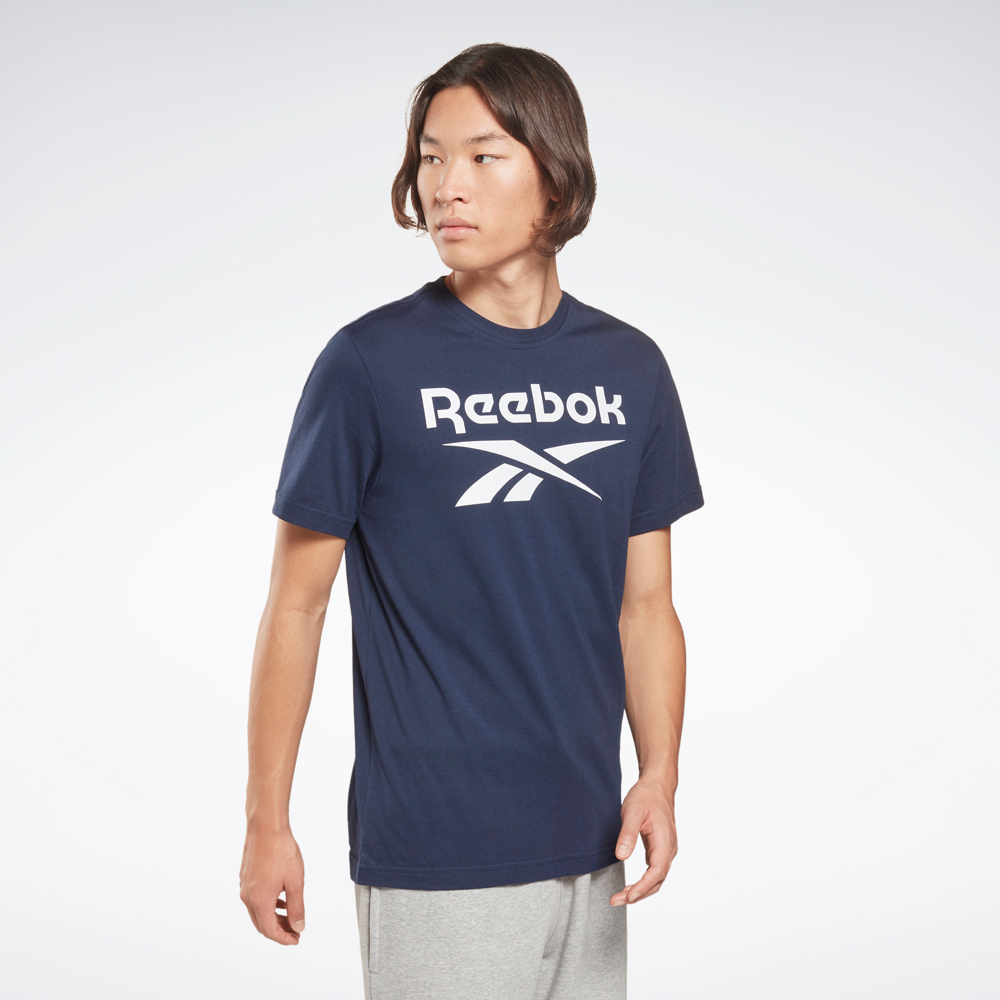 Reebok TRAINING Áo thun Tập luyện Nam Identity Big Logo Màu xanh navy HD4220