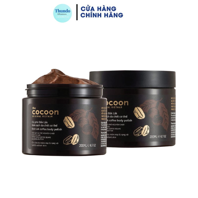 Tẩy Tế Bào Chết Cơ Thể Cà Phê Đắk Lắk COCOON Hũ 200ml