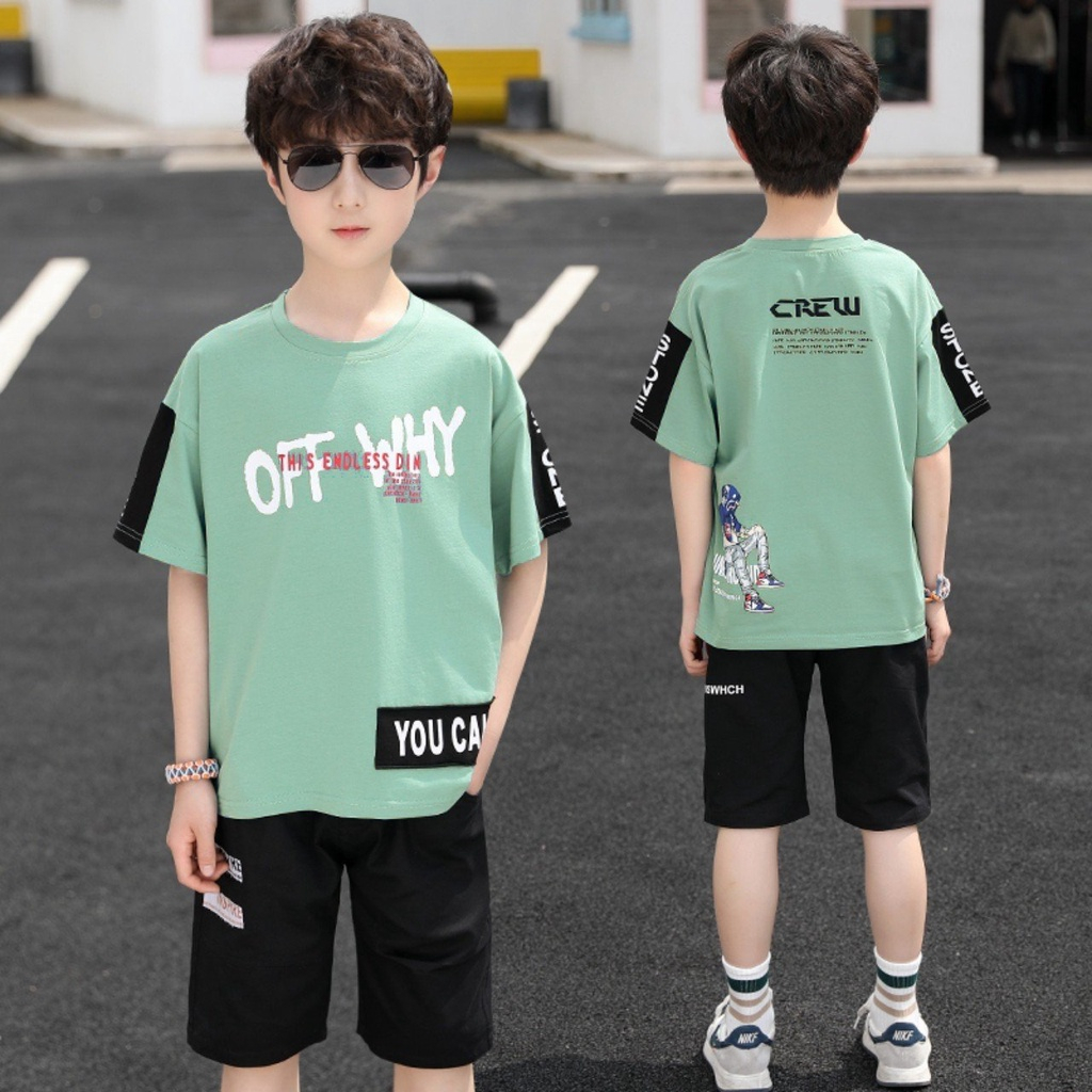 Bộ đồ bé trai từ 15-45kg ,sét đồ bé trai 4-14 tuổi OFF WHY cực kì nam tính, thoáng mát.OFF WHY