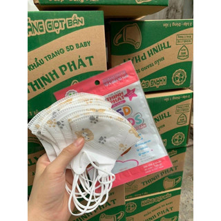 Khẩu trang 𝟓D MASK THỊNH PHÁT TRẺ EM ( túi 10 chiếc )