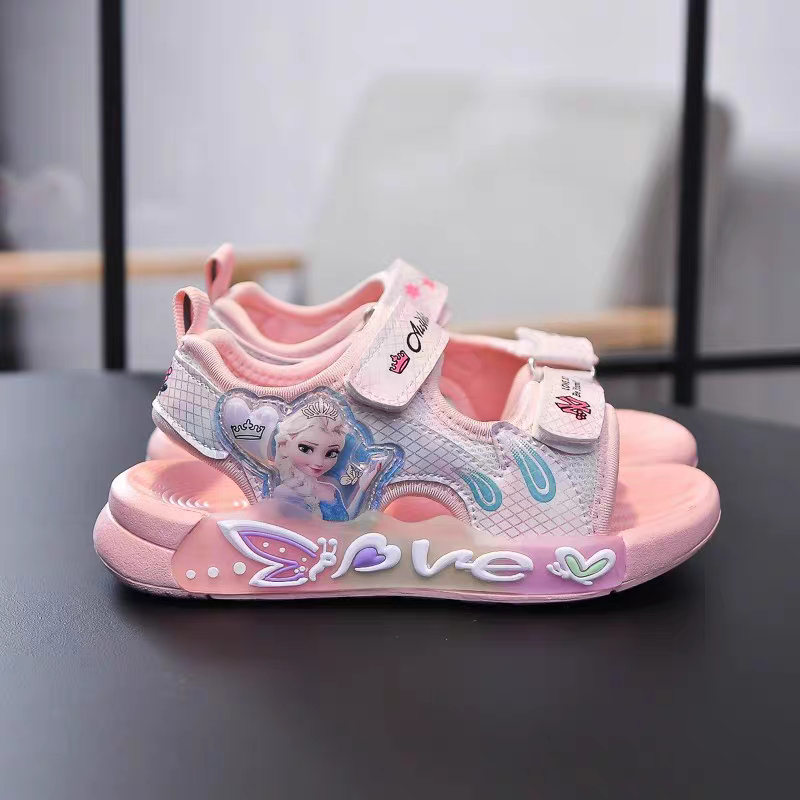 Sandal Bé Gái In Hình Elsa, Xăng Đan & Dép Bé Gái - Mẫu Mới HQ98, Dép Quai Hậu Cho Bé Gái