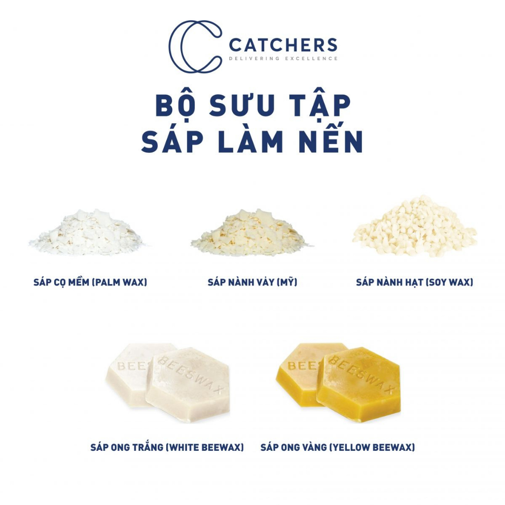 3 - 5KG Sáp Nến Catchers Trắng - Việt Nam | Catchers White Candle Wax - Vietnam - Chuyên làm nến