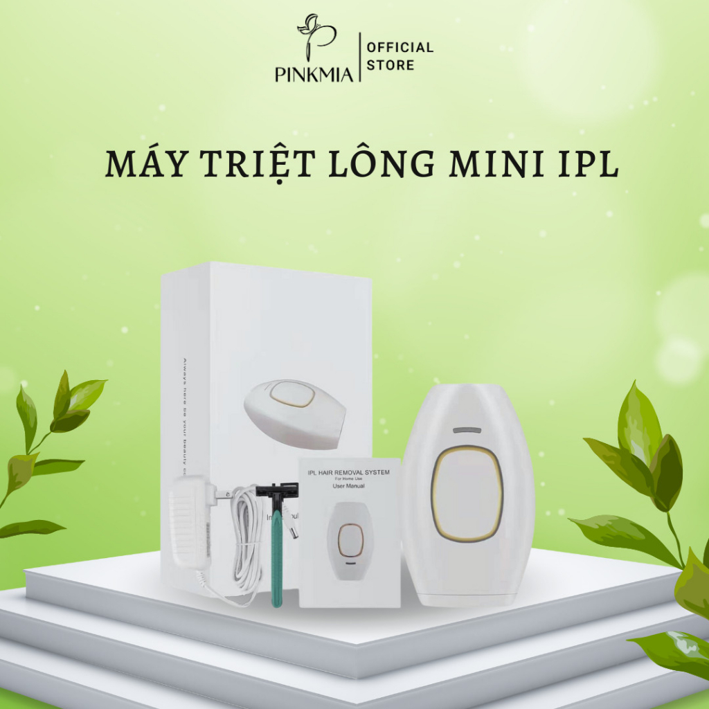 (Chính Hãng) Máy Triệt Lông Mini IPL Vĩnh Viễn Tại Nhà - Tặng Kèm Gel, Kính, Dao Cạo