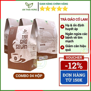 [COMBO 04] Trà Giảo Cổ Lam Thái Hưng - Giảm Cân, Hạ Mỡ Máu ad.tea 4 hộp x 25 túi lọc 125g