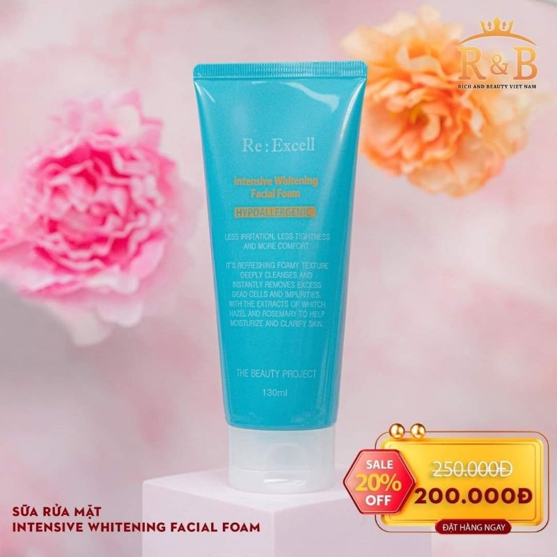 Sữa rửa mặt Intensive Whitening Facial Foam R&B chính hãng