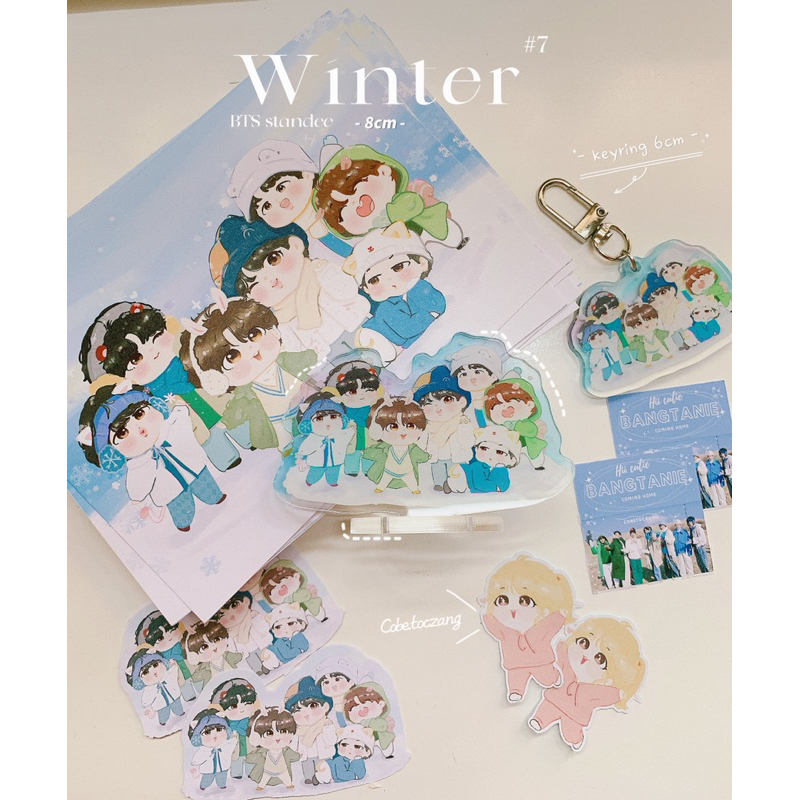 Standee OT7 BTS mùa đông khum lạnh ❄️⛄️💜