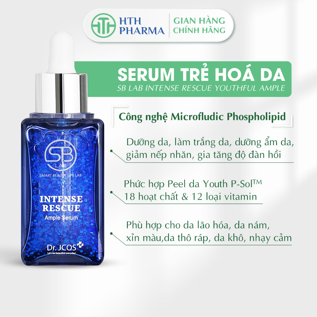 Serum Trẻ Hóa Da D.JCOS - SB LAB INTENSE RESCUE YOUTHFUL AMPLE SERUM Giúp Cải Thiện Nếp Nhăn Và Tái Tạo Làn Da Mới