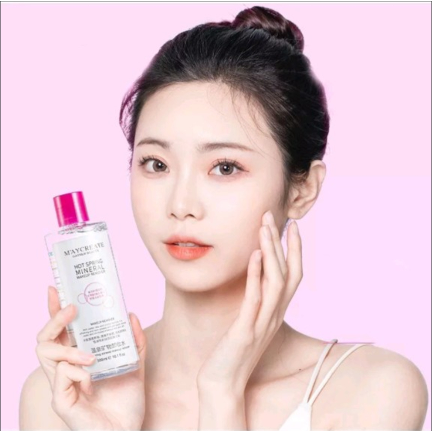 Combo 1 bông tẩy trang Cotton Pads 222 miếng+1 Nước tẩy trang Maycreate 300ml