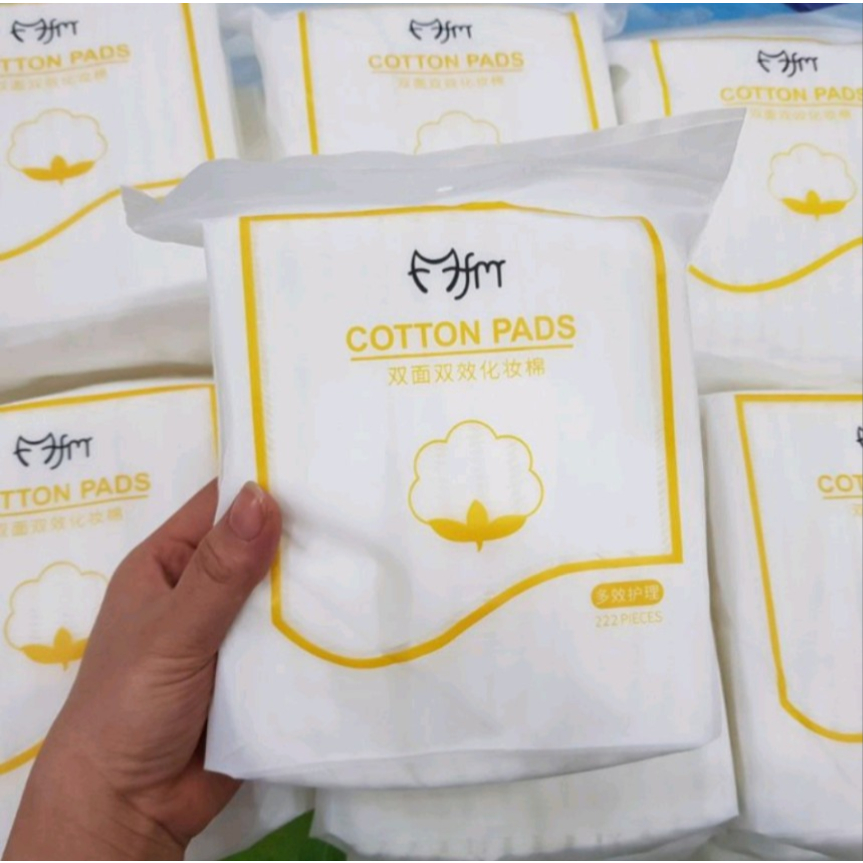 Combo 1 bông tẩy trang Cotton Pads 222 miếng+1 Nước tẩy trang Maycreate 300ml