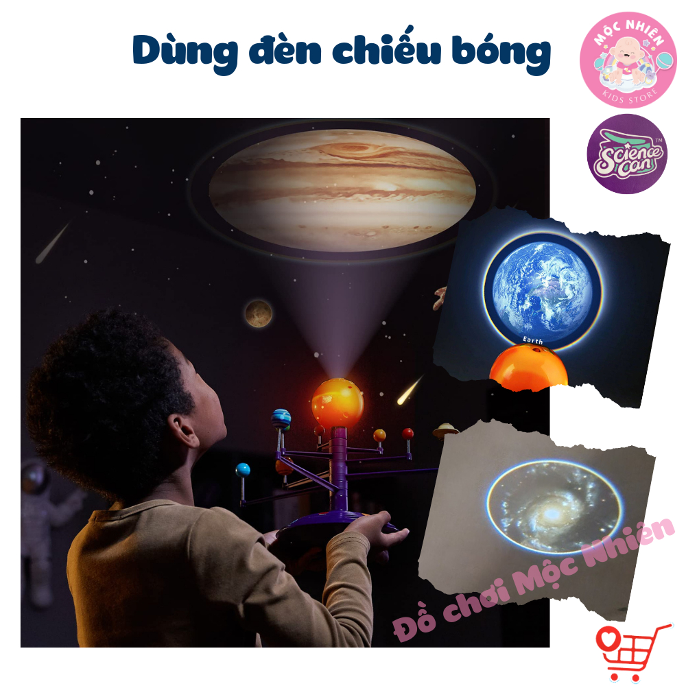 Bộ Đồ Chơi Chiếu Bóng và Mô Hình Hệ Mặt Trời - Solar System Planetary E Projector – TOPBRIGHT