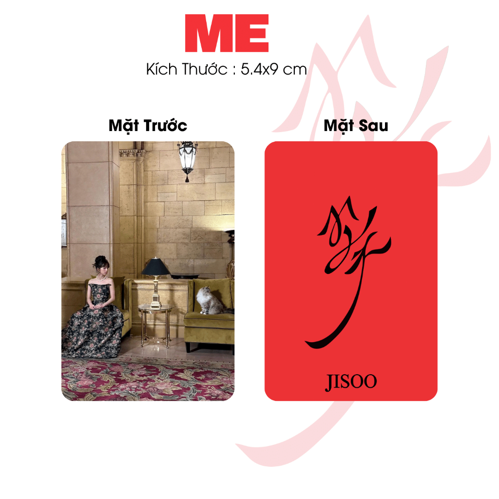 SET 6 CARD BLACKPINK JISOO ME FLOWER