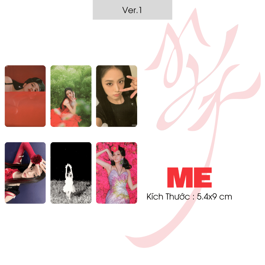 SET 6 CARD BLACKPINK JISOO ME FLOWER
