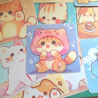 Giấy note tự in chủ đề mèo cute