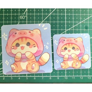 Giấy note tự in chủ đề mèo cute