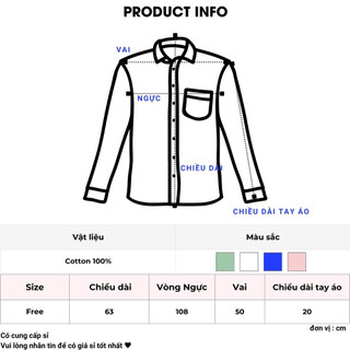 [LAJUN KOREA] Áo sơ mi cotton pastel Hàn Quốc