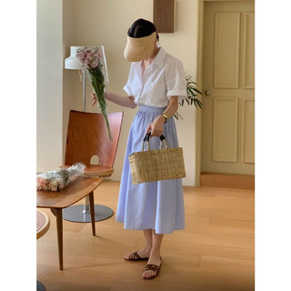 [LAJUN KOREA] Áo sơ mi cotton pastel Hàn Quốc